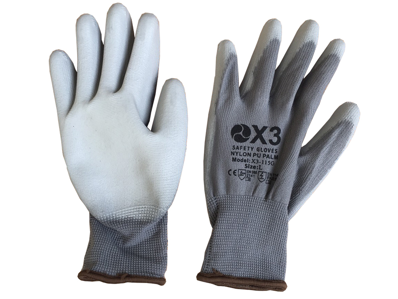 Găng tay chống tĩnh điện phủ bàn màu xám X3-115G